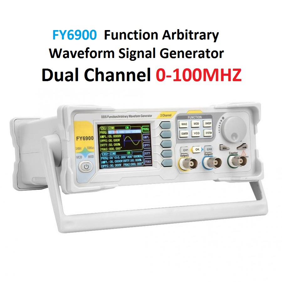 FY6900 Digital Signal Generato - Dual Channel Arbitrary Waveform Function Generator 60Mhz recension och pris