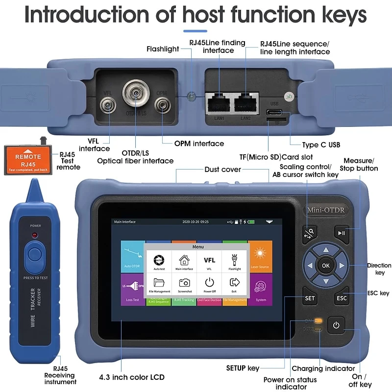 Novker 12-in-1 Mini OTDR NK400 - Optical Time Domain Reflectometer Otdr 1310 1550Nm recension och pris